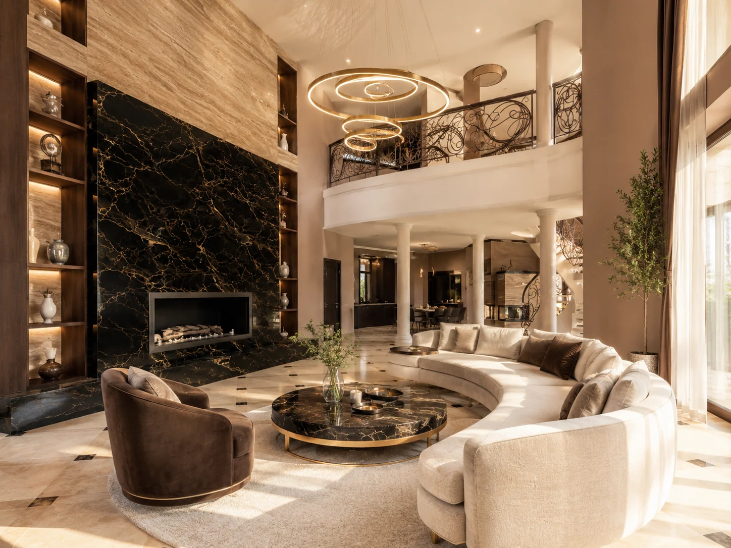 Refined luxury living space after a premium remodel