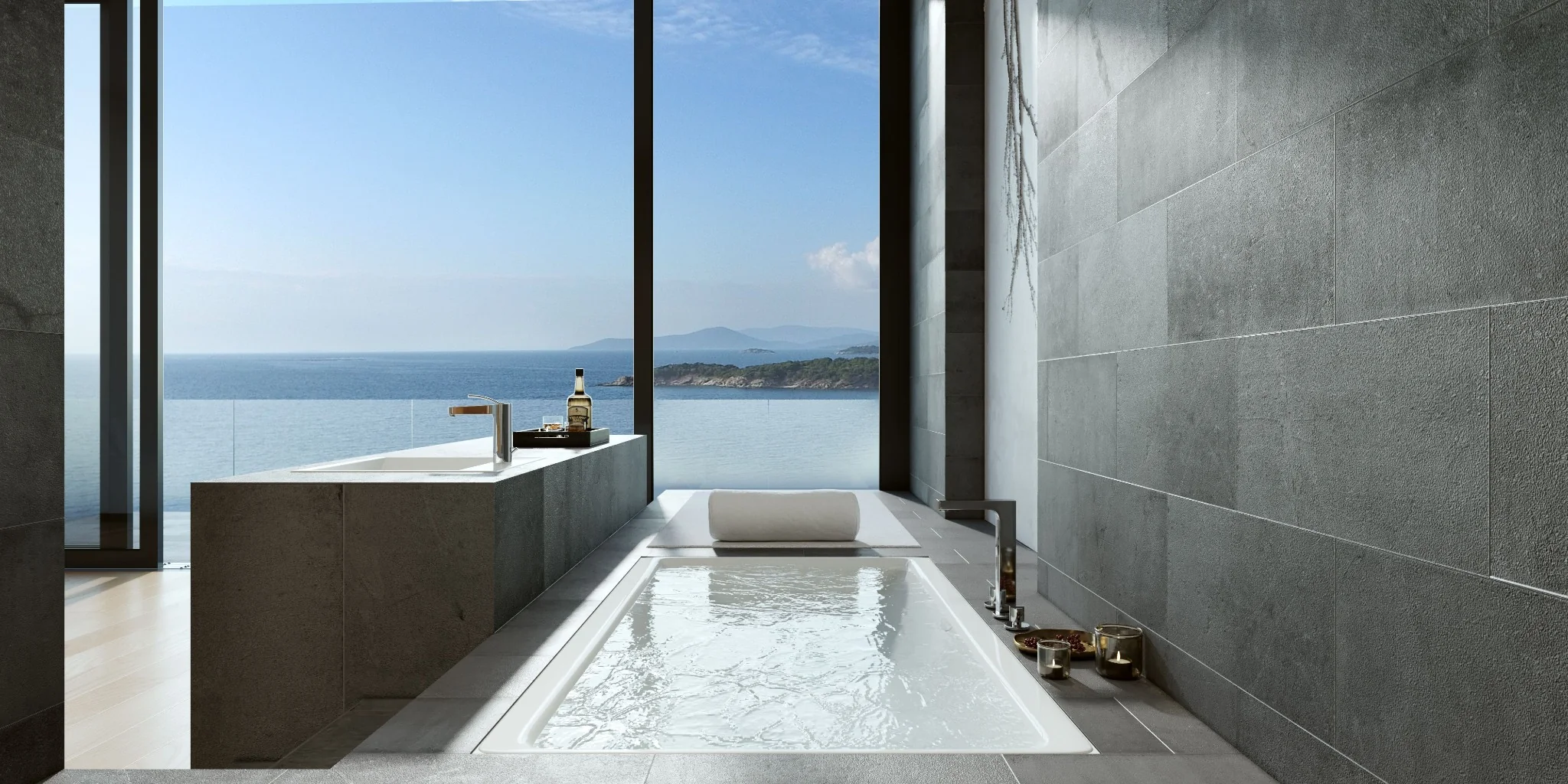 Private ocean-view hydrotherapy suite